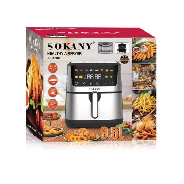 Аэрофритюрница Sokany SK-10066 ЖК-экран 2400 Вт 9.5 л Sokany