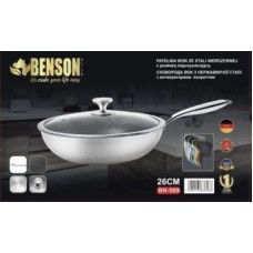 Сковорода Benson 26 см wok сталевий