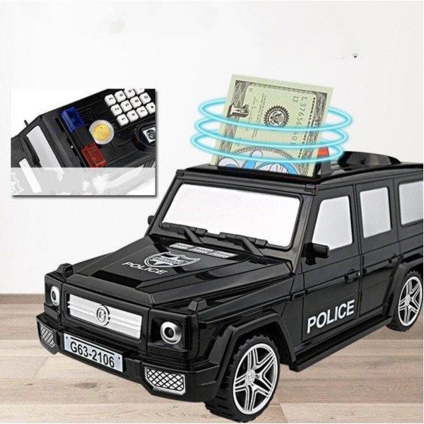 Дитяча скарбничка сейф Gelandewagen з паролем чорна generic