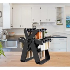 Набор для специй UKC Spice Rack 18 стеклянных баночек