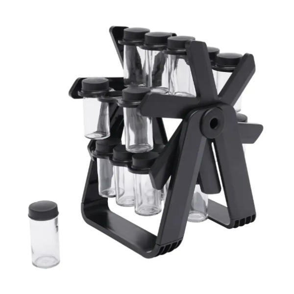 Набор для специй UKC Spice Rack 18 стеклянных баночек UKC