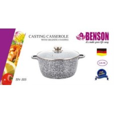 Кастрюля Benson BN-315 2.2 л гранитное покрытие серая