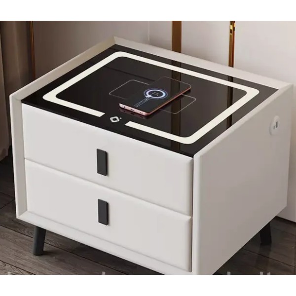 Розумна тумбочка OKOP KP-588 Bluetooth зарядка білий 30 см okop