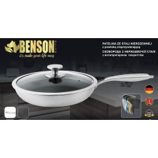 Сковорода Benson BN-439 22 см нержавеющая сталь серебристый