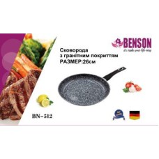 Сковорода традиционная Benson BN-512 26 см мраморная