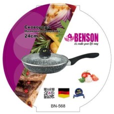 Сковорода Benson 24 см мраморная черный
