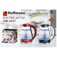 Электрочайник Hoffmans HM-2537 стеклянный с подсветкой красный