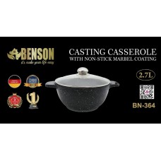 Кастрюля Benson BN-364 2.7 л BioEcoCeramica черный