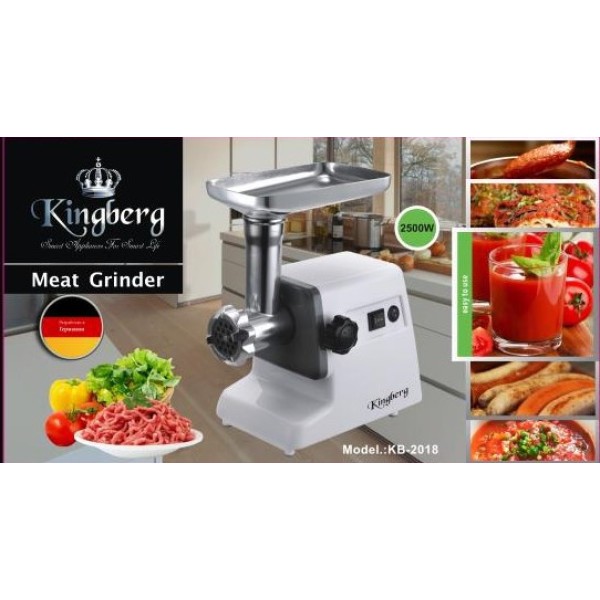 Электромясорубка kb-2018 2500 Вт белая Kingberg