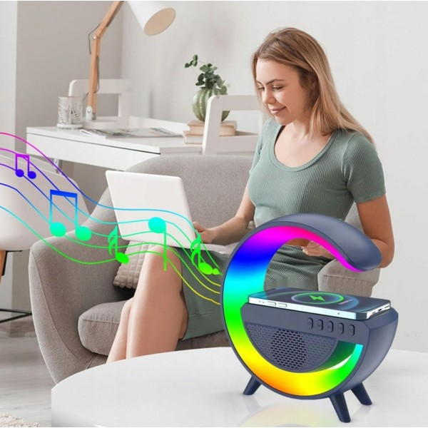 Смарт-лампа-ночник G500 Bluetooth-колонка RGB белый generic