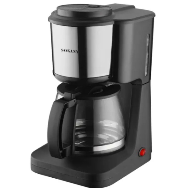 Кавоварка Sokany SK-125 парового типу 650 Вт 0.9 л чорна Sokany