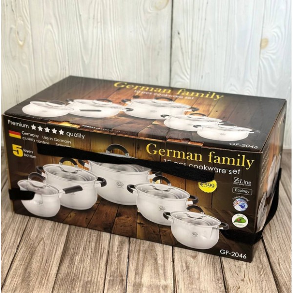 набор кастрюль German Family GF-2046 10 предметов German Family