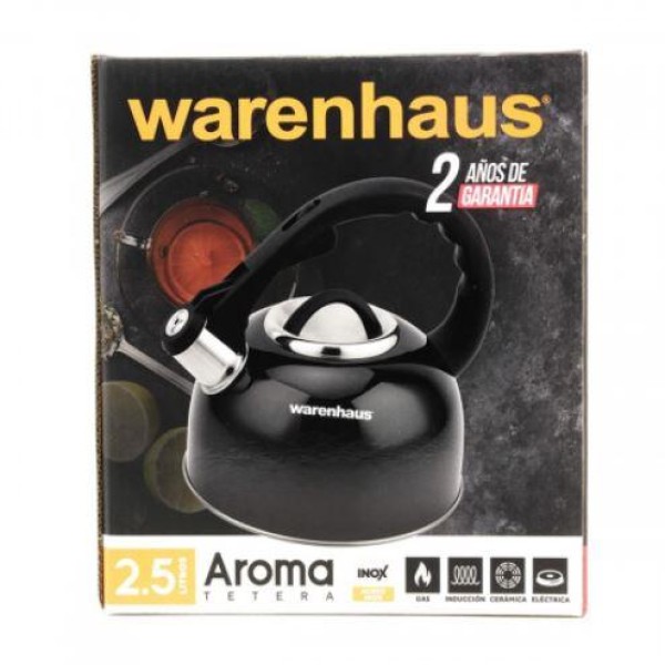 Чайник Warenhaus зі свистком 2.5 л сталь чорний Warenhaus