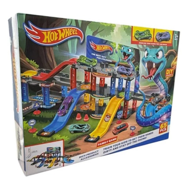 Игровой набор  Hot Wheels snake garage 65 деталей hot wheels