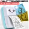 Термопринтер портативный Mini Printer Blue Bluetooth синий Jetix