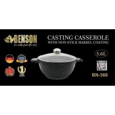 Кастрюля Benson BN-366 5.6 л BioEcoCeramica черный