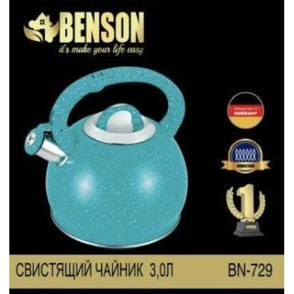 чайник benson bn-729 3 л сталевий Benson