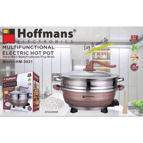 Электрокастрюля Hoffmans HM-3031 8 л черная Hoffmans