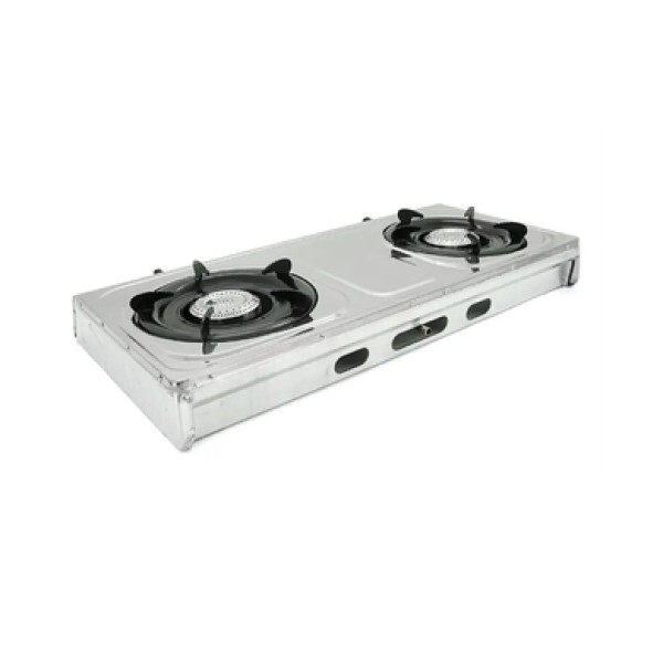 Плита газова Domotec MS-6606 настільна 2 конфорки сталева Domotec