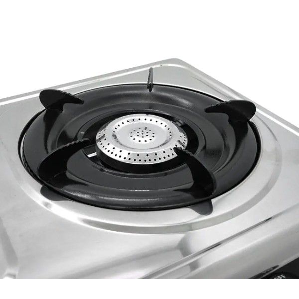 Плита газова Domotec MS-6606 настільна 2 конфорки сталева Domotec