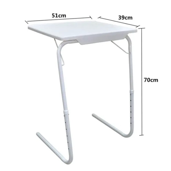 Столик раскладной Table Mate II 52х40 см регулируемый белый generic
