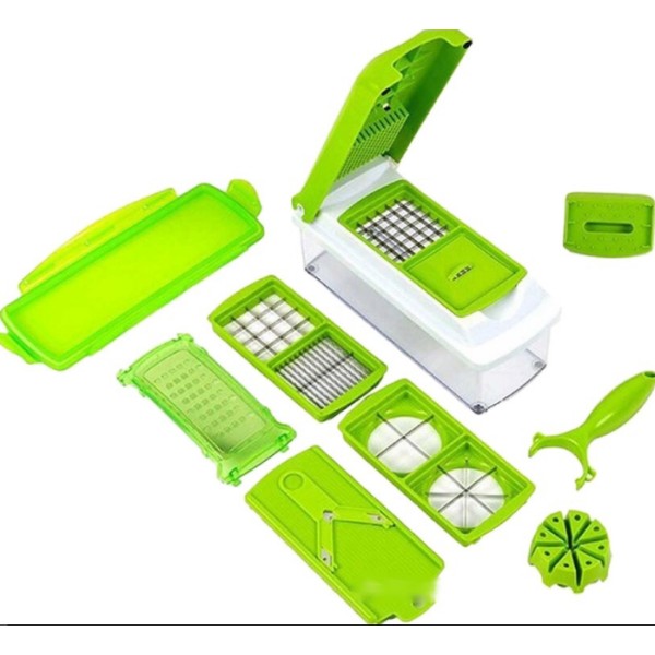 Овочерізка Nicer Dicer Plus механічна з контейнером та насадками generic