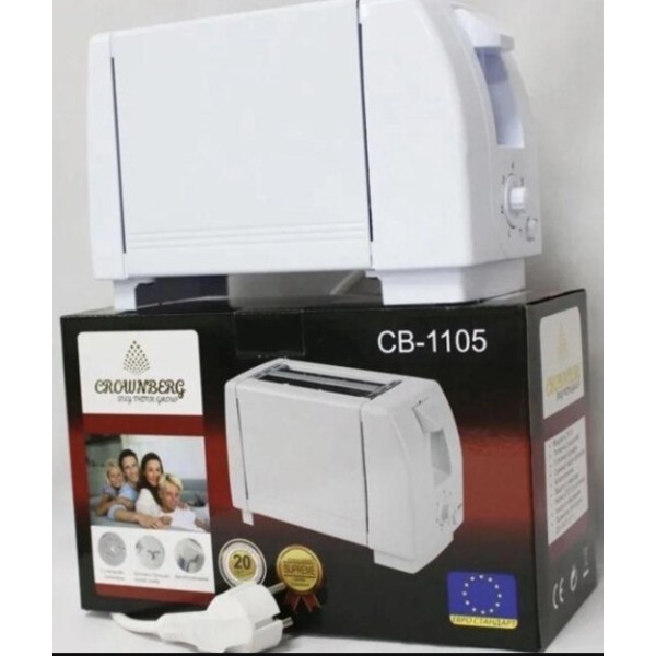 Тостер Crownberg CB-1105 на 2 ломтика 750 Вт белый Crownberg