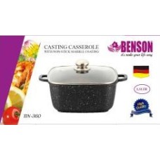Кастрюля Benson BN-360 2.1 л мраморное покрытие черный