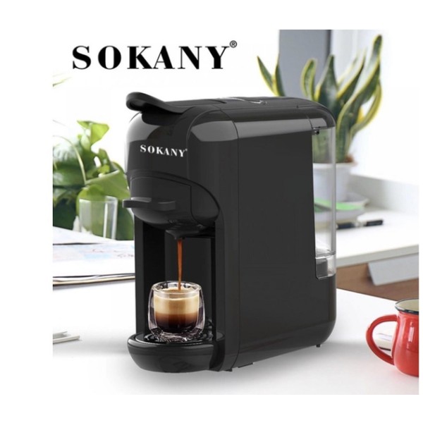 Кавомашина sokany sk-516 капсульна 19 бар чорний Sokany