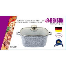 Кастрюля Benson 6.3 л литой алюминий гранитное покрытие