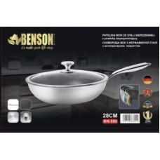 Сковорода Benson 28 см wok сталевий