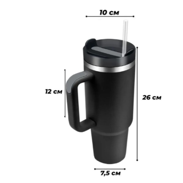 вакуумная термокружка для авто 1200 мл черный generic
