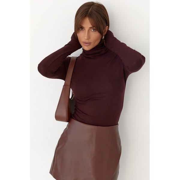 Гольф женский приталенный вискоза баклажановый Lurex