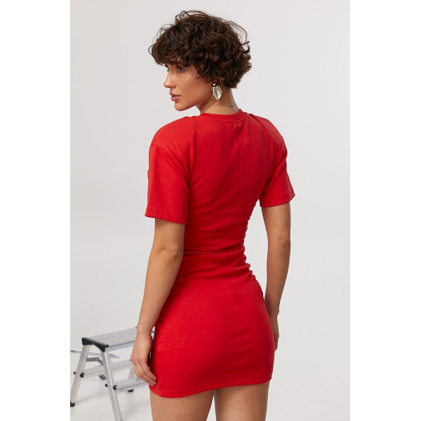 Платье женское трикотажное с акцентными плечами Lurex