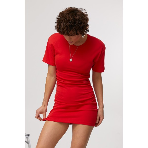 Платье женское трикотажное с акцентными плечами Lurex