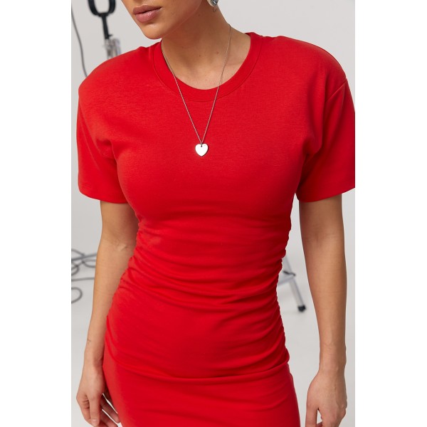 Платье женское трикотажное с акцентными плечами Lurex
