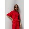 Костюм женский трикотажный свободного кроя красный Lurex