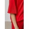 Костюм женский трикотажный свободного кроя красный Lurex