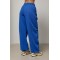 Спортивные брюки женские трикотажные широкие синие Lurex