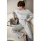 Костюм трикотажный женский хлопковый свободный серый Lurex
