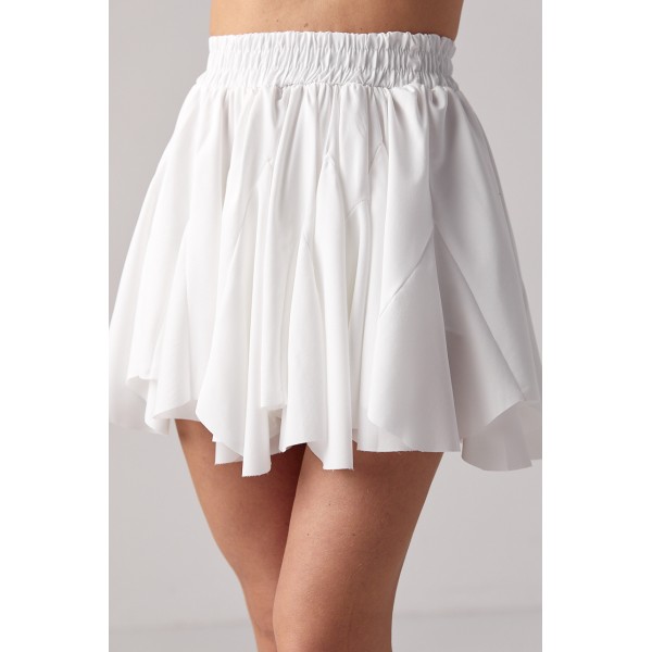 Юбка женская короткая молочная Lurex