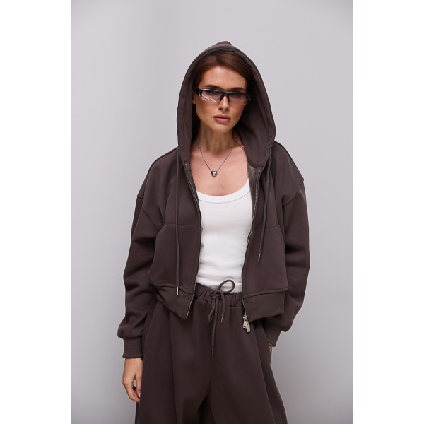 Костюм спортивний начіс коричневий Lurex