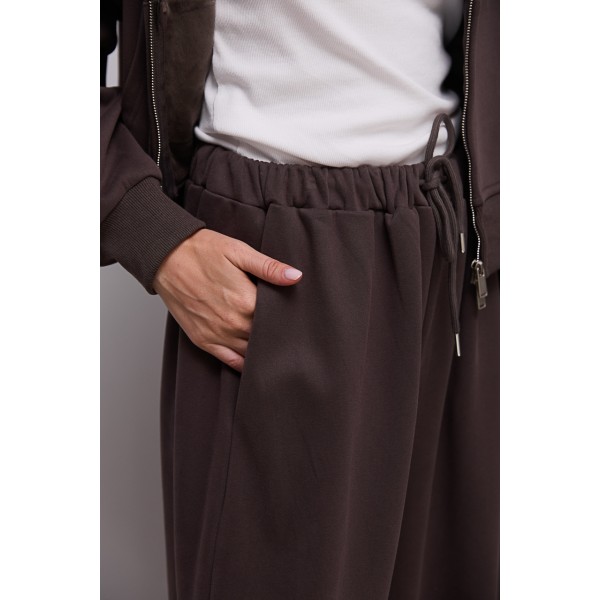 Костюм спортивний начіс коричневий Lurex