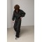 Костюм спортивный свободный с курткой черный Lurex