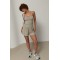Костюм женский трикотажный с шортами бежевый Lurex