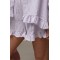 Костюм женский в полоску рубашка шорты лавандовый Lurex