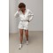 Спортивный костюм женский плащевка белый Lurex