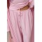Костюм женский тройка с кардиганом трикотаж розовый Lurex