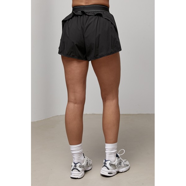 Легкие спортивные шорты черного цвета Lurex