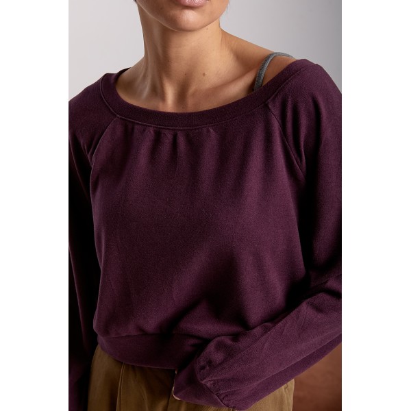 Комплект женский хлопковый кофта с майкой фиолетовый Lurex